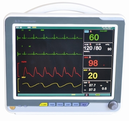 15 Inch Portable Multi-parameter Patient Monitor with ECG , RESP , NIBP，TEMP，HR